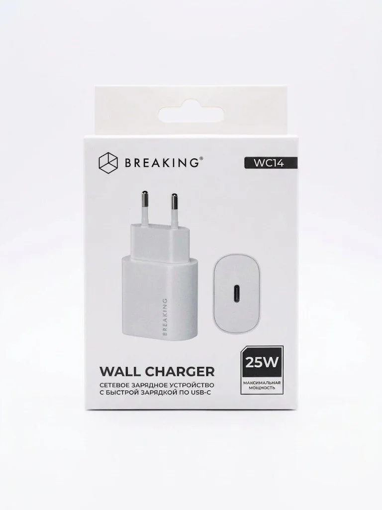 Адаптер Breaking WC14 USB-C 25W (White)