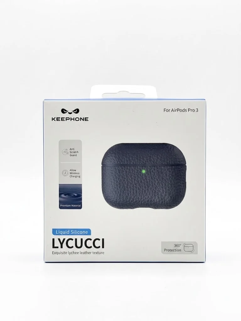 Чехол для AirPods Pro 3 Keephone Lycucci Silicine Leather Case (Blue)