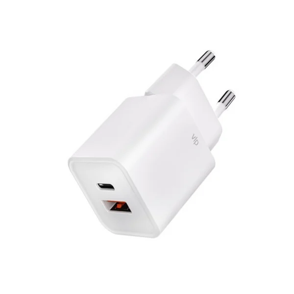 Адаптер VLP G-Charge USB-A + USB-C 30W (White)