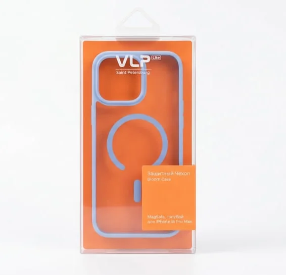 Чехол защитный VLP LITE Bloom Case с MagSafe для iPhone 17 Pro Max /18 Pro Max (Голубой)