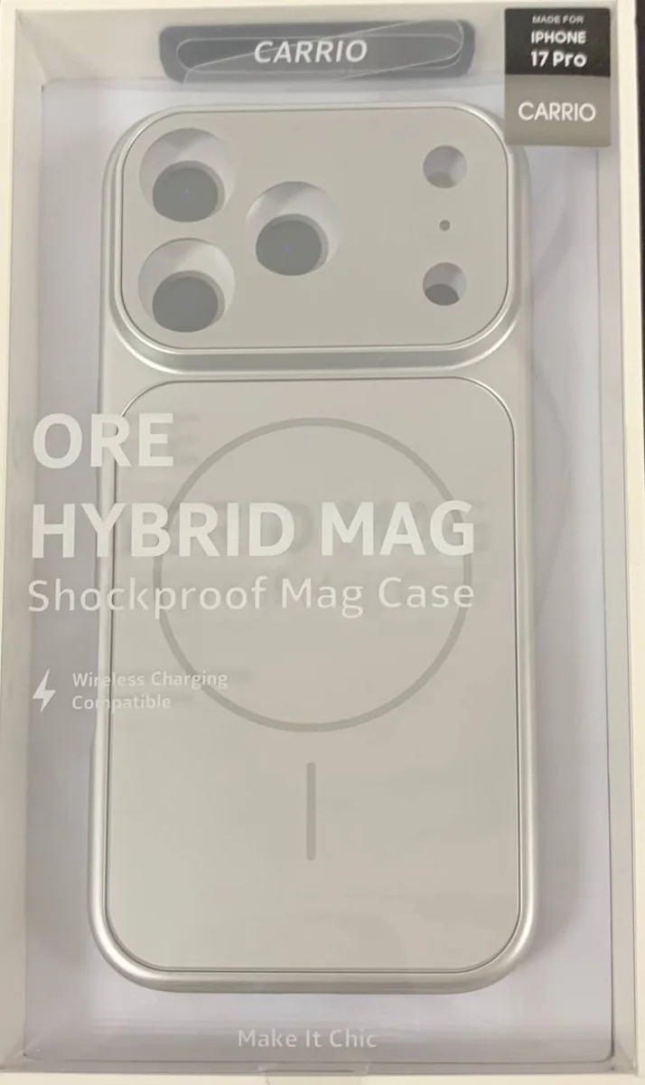Чехол Carrio case MagSafe с защитой камеры  для iPhone 17 Pro Max, Silver