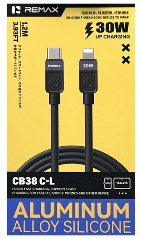 Кабель Remax USB-C - Lightning  CB38 1.2m 30W