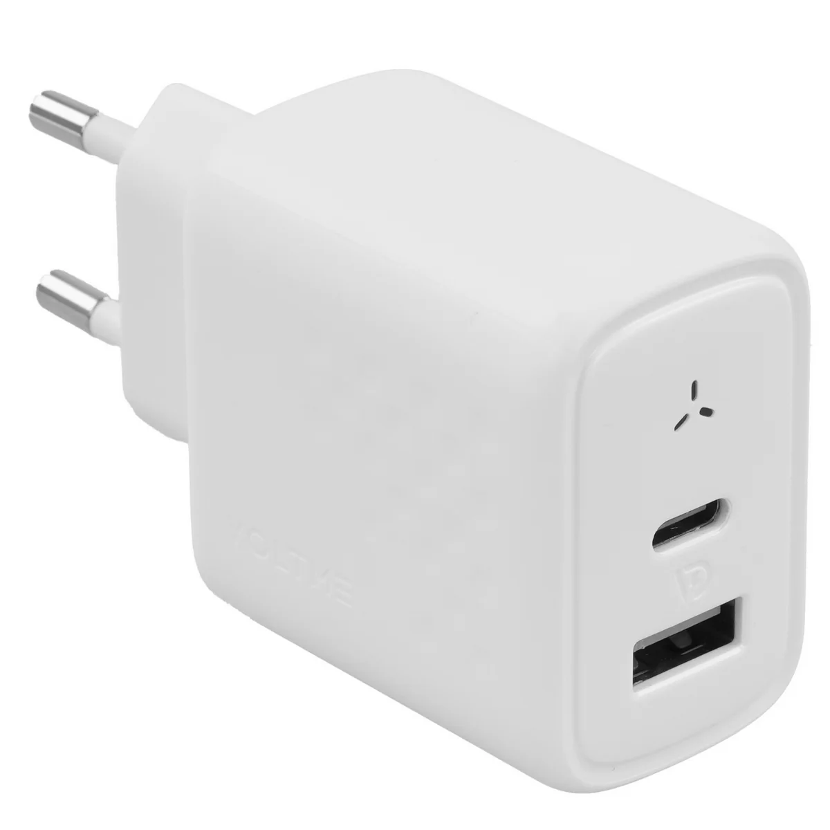 Адаптер VOLTME Revo Duo GaN USB-A + USB-C 45W (White)