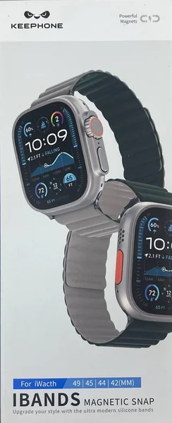 Ремешок силиконовый для AW Keephone Dual Color iBands 42/49 Gray / Green