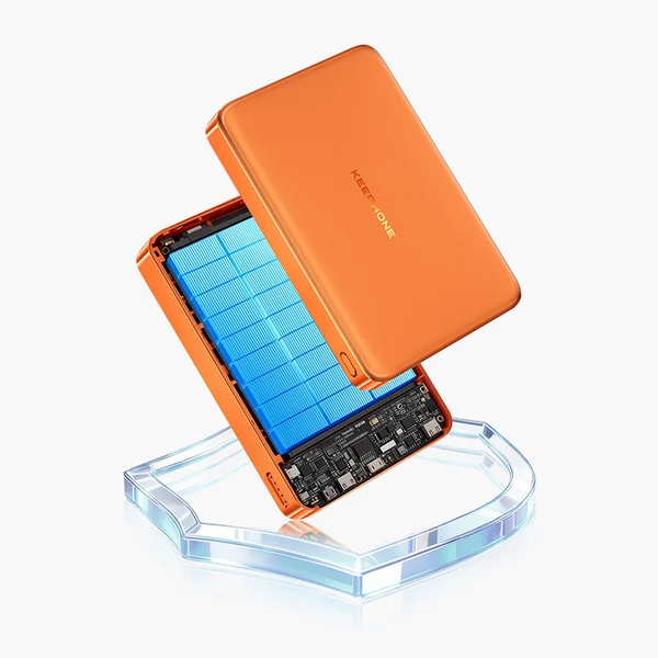 Внешний аккумулятор Keephone Ultra Slim Shanks MagSafe Qi2 10000mAh 25W (Cosmic Orange)
