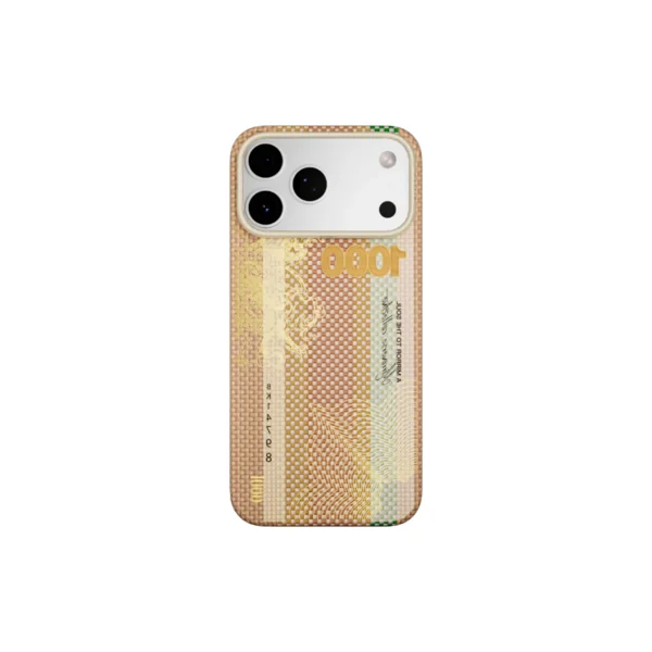 Чехол Airity Aramid Fiber A mirror to the soul для iPhone 17 Pro Max, Gold Leaf (MagSafe)