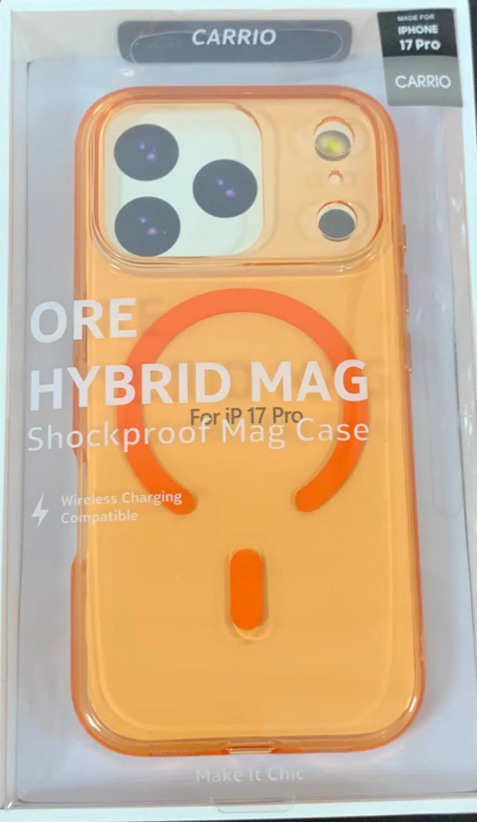 Чехол Carrio case Transparent MagSafe для iPhone 17 Pro Max, Orange