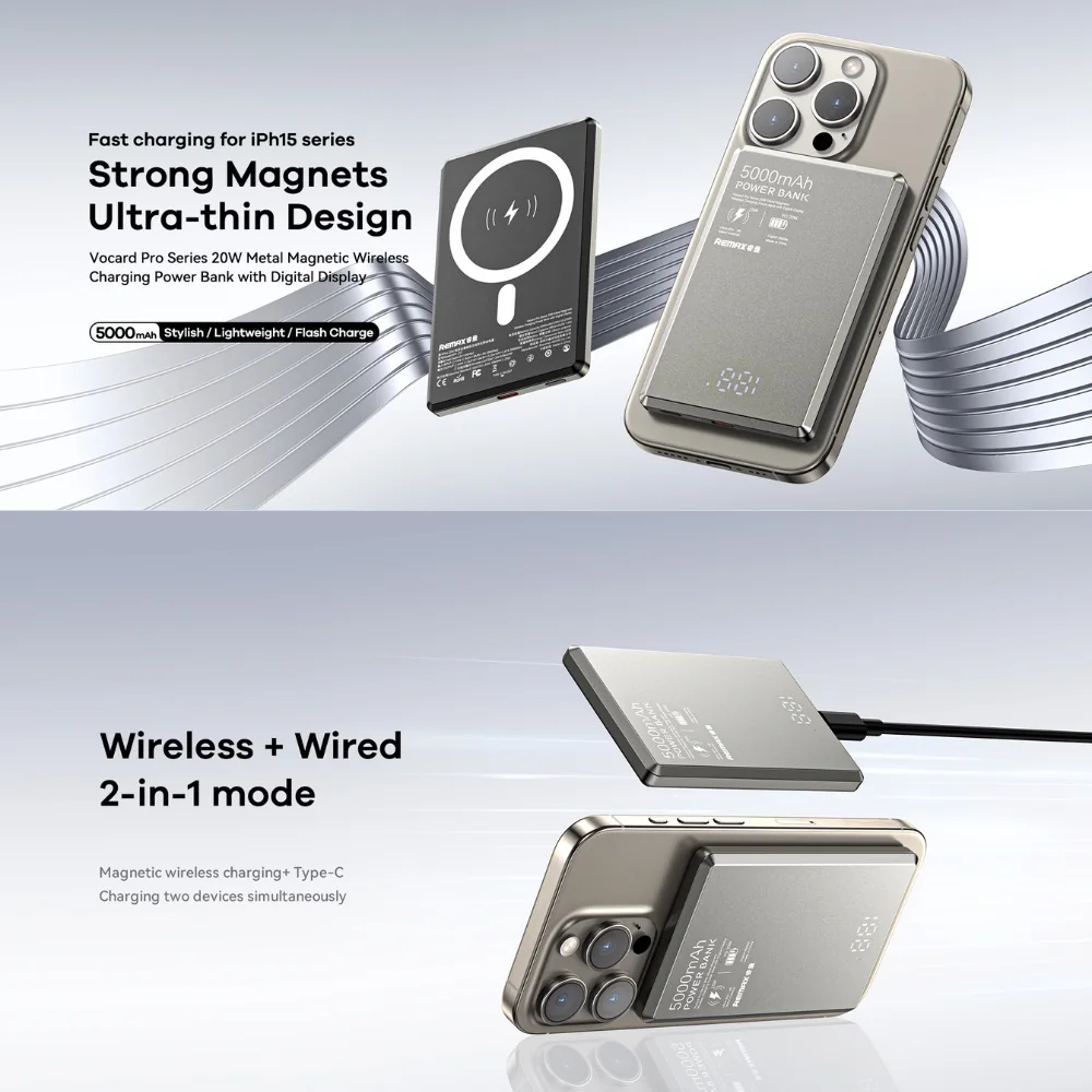 Внешний аккумулятор Remax MagSafe RPP-107 5000mAh 20W