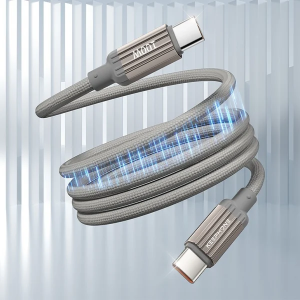 Кабель магнитный Keephone Magcoil 100W USB-C - USB-C 1м (Titan)