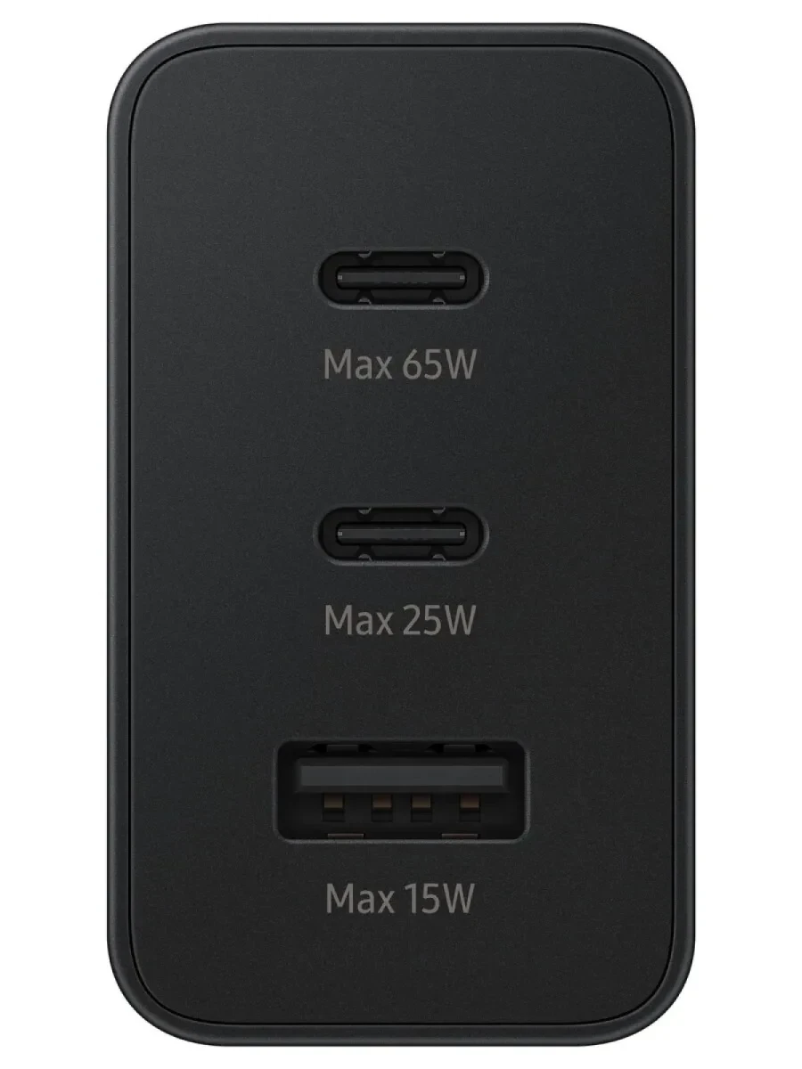 Адаптер Samsung 2xUSB-C + USB-A 65W (Black)
