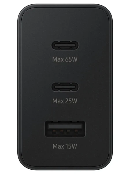 Адаптер Samsung 2xUSB-C + USB-A 65W (Black)
