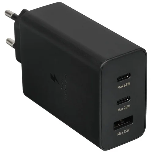 Адаптер Samsung 2xUSB-C + USB-A 65W (Black)