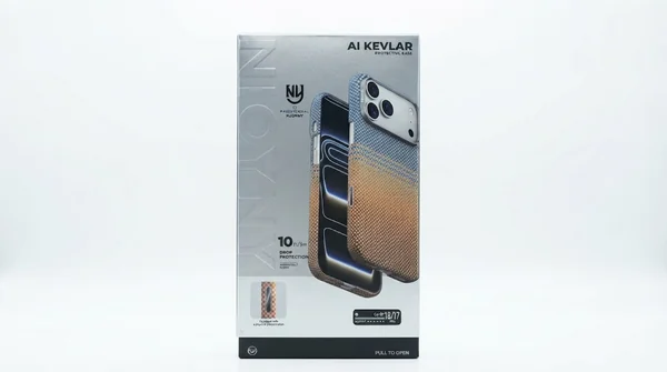Чехол Njoyny с MagSafe для iPhone 17 Pro / 18 Pro под карбон (Sunset)