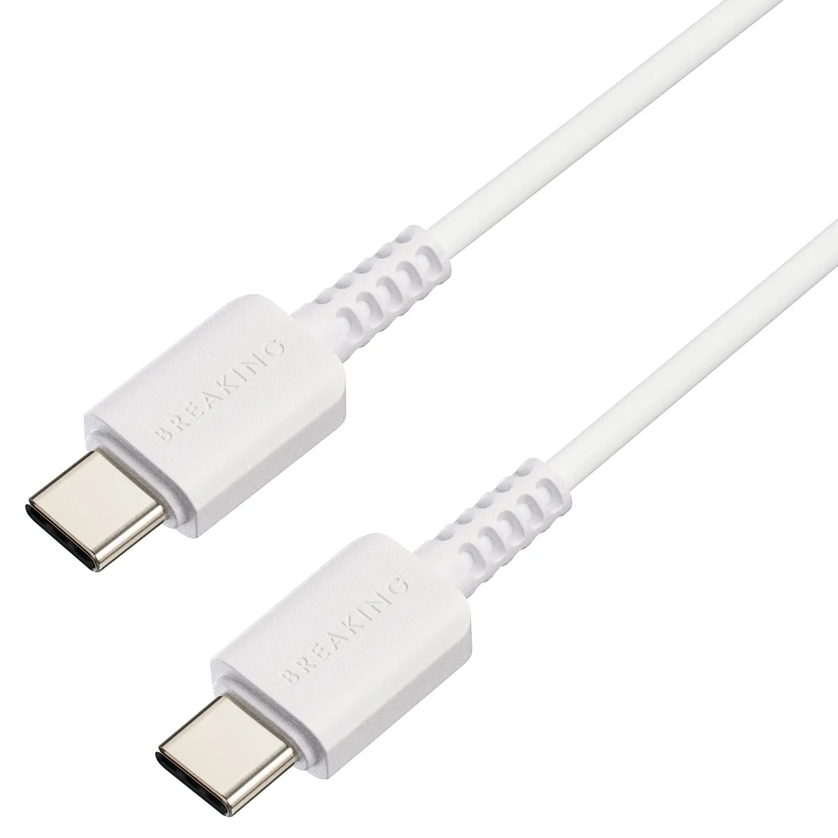 Кабель Breaking Classic USB-C - UCB-C 60W, 1m, белый