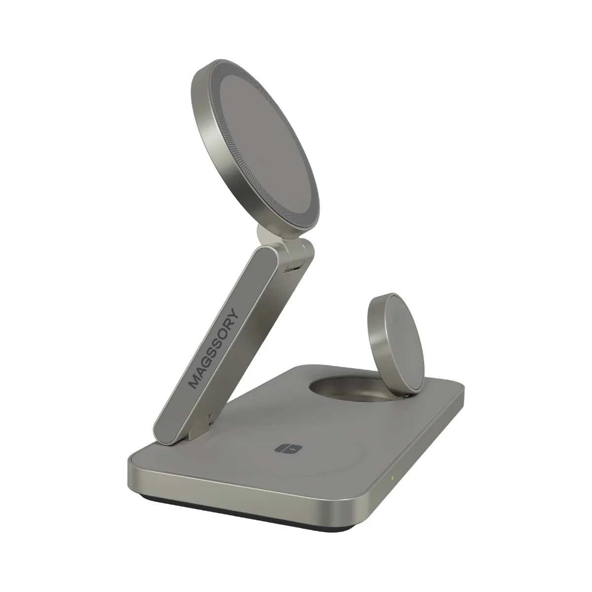 Беспроводная зарядная станция Magssory Yoga 3 в 1 MagSafe 15W (Titanium)