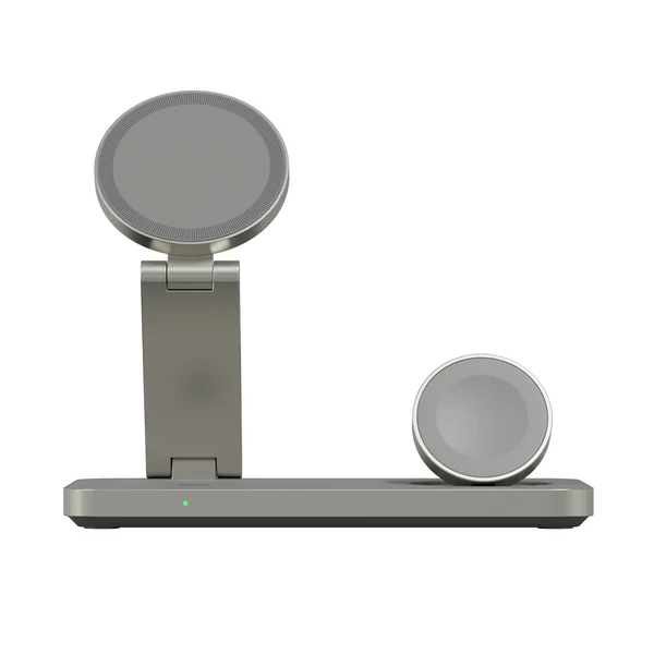 Беспроводная зарядная станция Magssory Yoga 3 в 1 MagSafe 15W (Titanium)