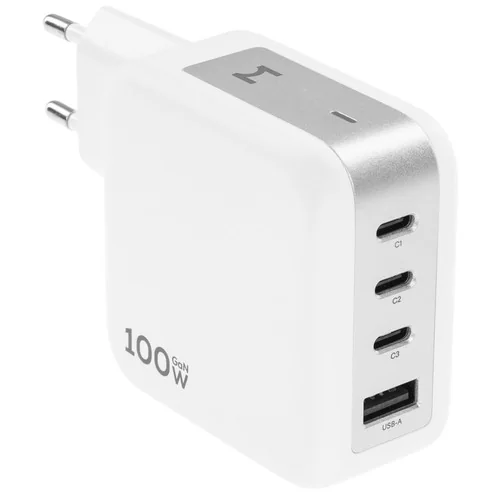 Адаптер Magssory Pulse GaN 2xUSB-C + USB-A 100W (White)