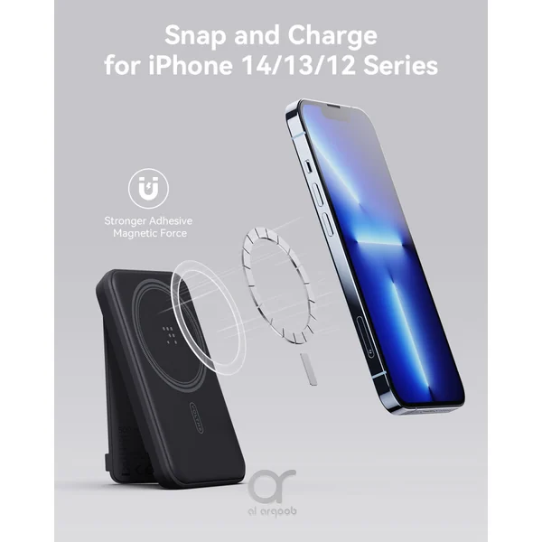Внешний аккумулятор VOLTME MagPak 5K 5000мАч 15 W Вт MagSafe USB Type-C Черный