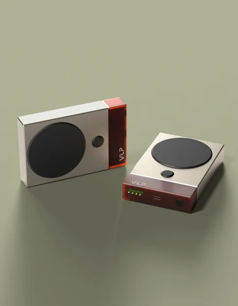 Аккумулятор внешний VLP NEO MagSafe, Qi2.2, 10000 mAh, 3A, USB-C, amber gray
