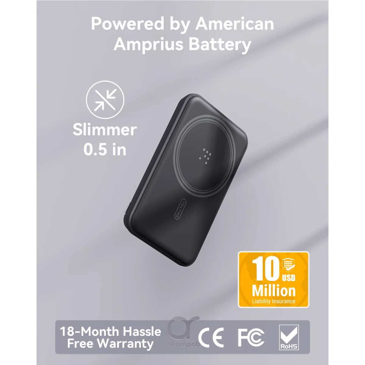 Внешний аккумулятор VOLTME MagPak 5K 5000мАч 15 W Вт MagSafe USB Type-C Черный