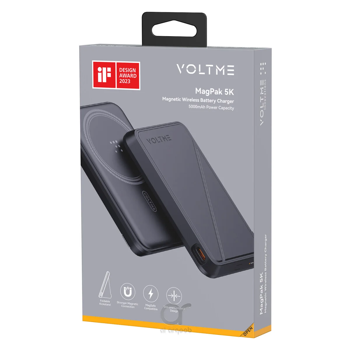 Внешний аккумулятор VOLTME MagPak 5K 5000мАч 15 W Вт MagSafe USB Type-C Черный