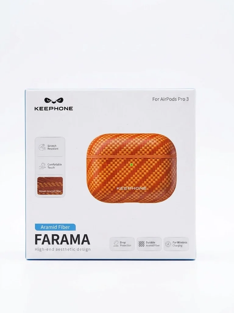 Чехол для AirPods Pro 3 Keephone Farama Kevilar Case (Robin Orange)