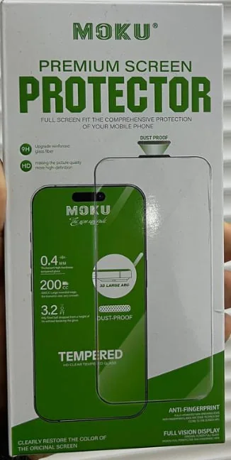 Защитное стекло безрамочное MOKU для iPhone 17 Pro /18 Pro