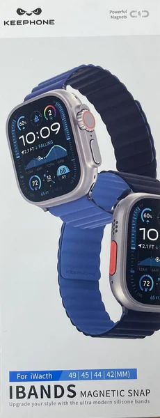 Ремешок силиконовый для AW Keephone Dual Color iBands 42/49 Dark Blue / Light Blue