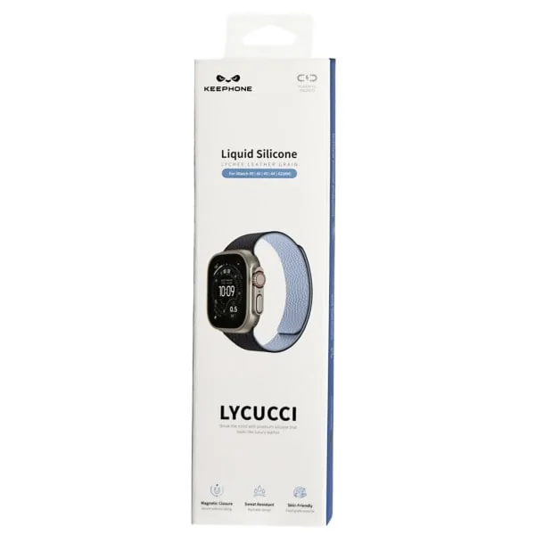 Ремешок силиконовый для AW Keephone Dual Color Lycucci 42/49  Dark Blue / Lavender