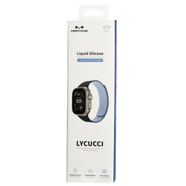 Ремешок силиконовый для AW Keephone Dual Color Lycucci 42/49  Dark Blue / Lavender