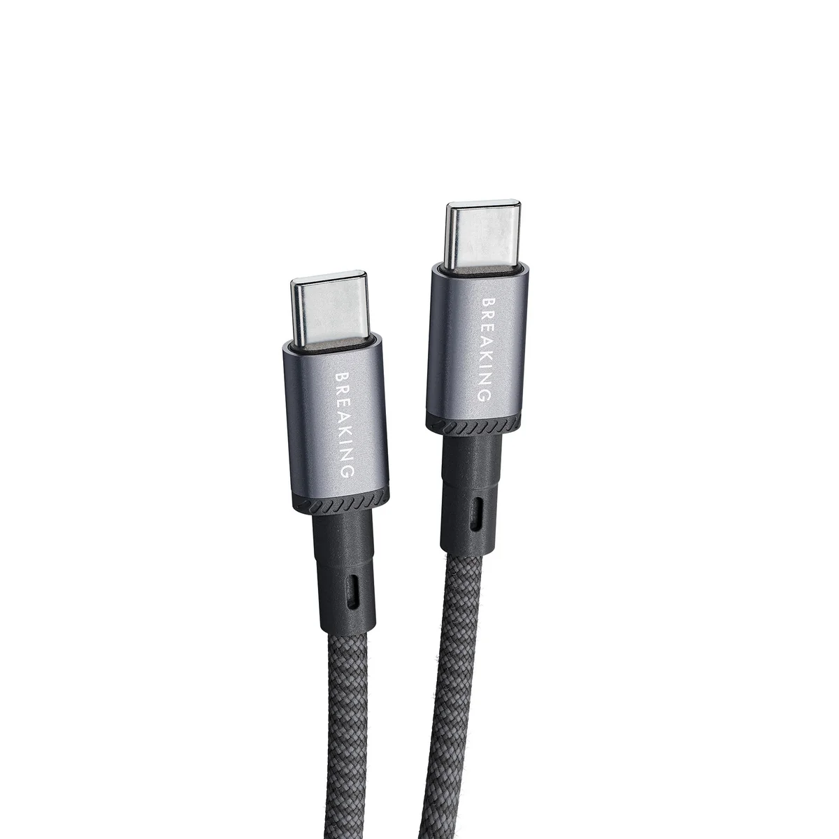 Кабель Breaking Graphite K41 USB-C - UCB-C 100W, 2m, графит