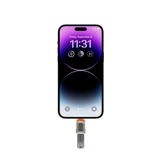 Переходник Recci RDS-A16C USB-C - USB-A (Orange)