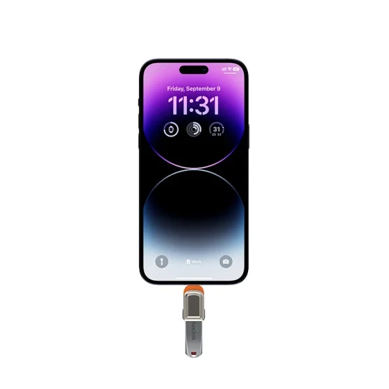 Переходник Recci RDS-A16C USB-C - USB-A (Orange)