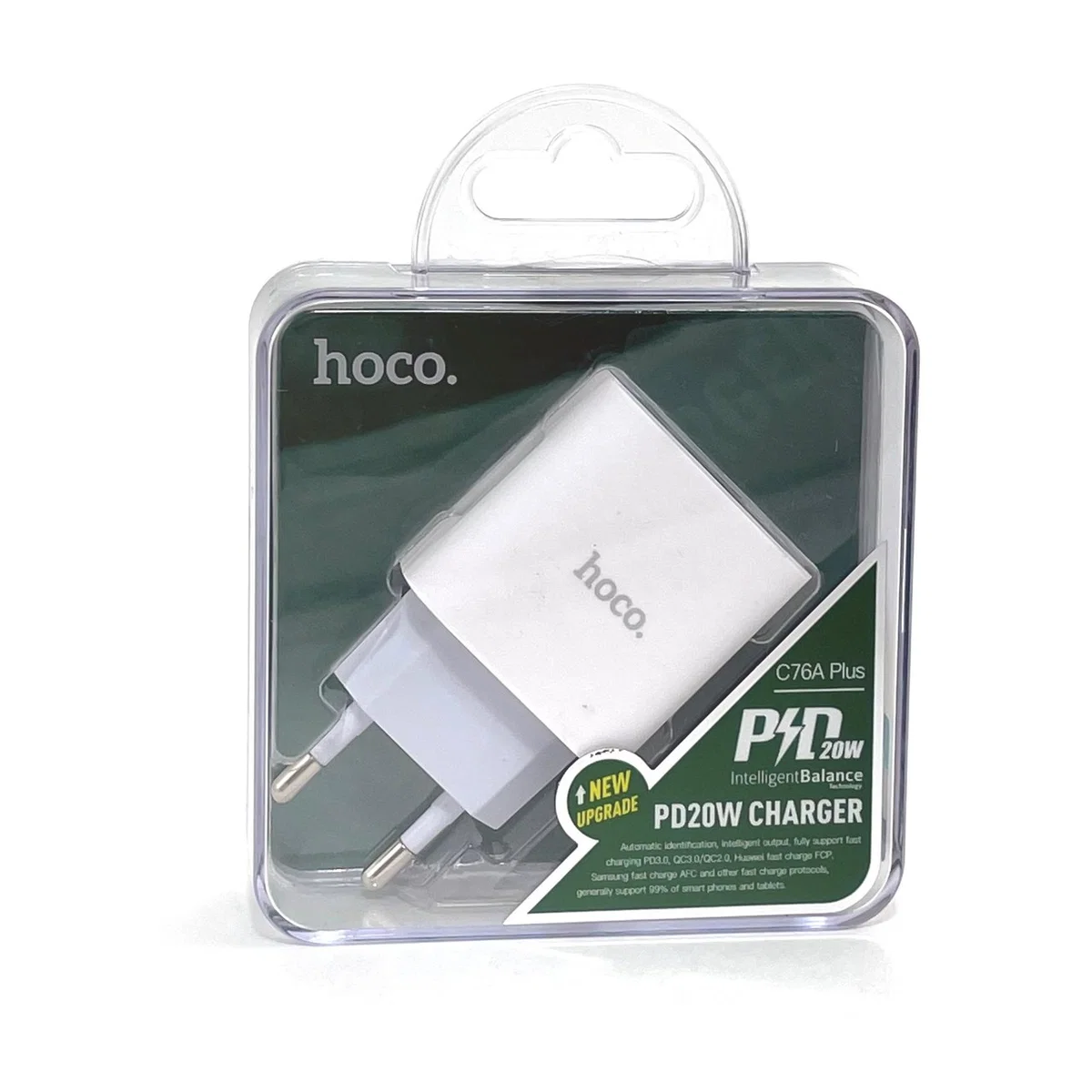 Адаптер Hoco C76A Plus USB-C 20W (White)