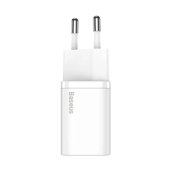 Адаптер Baseus Super Si USB-C 20W с кабелем Lightning 1m (White)