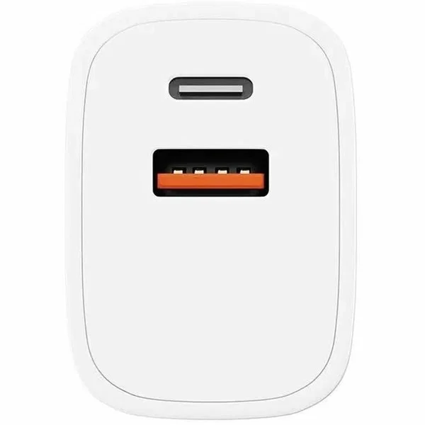 Адаптер Uzay TC-018 USB-A + USB-C 20W с кабелем Lightning 1m (White)