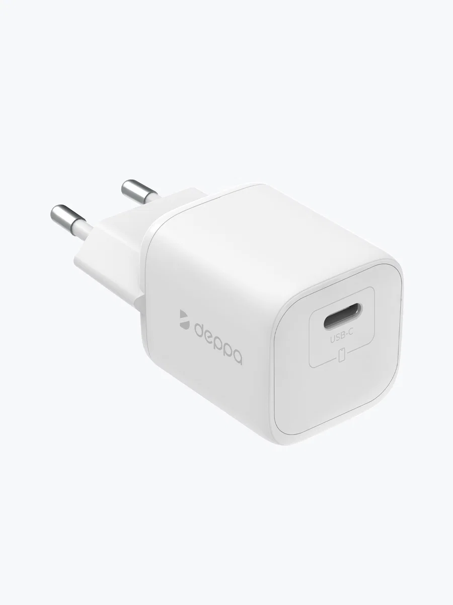 Адаптер Deppa GaN Mini USB-C 20W (White)