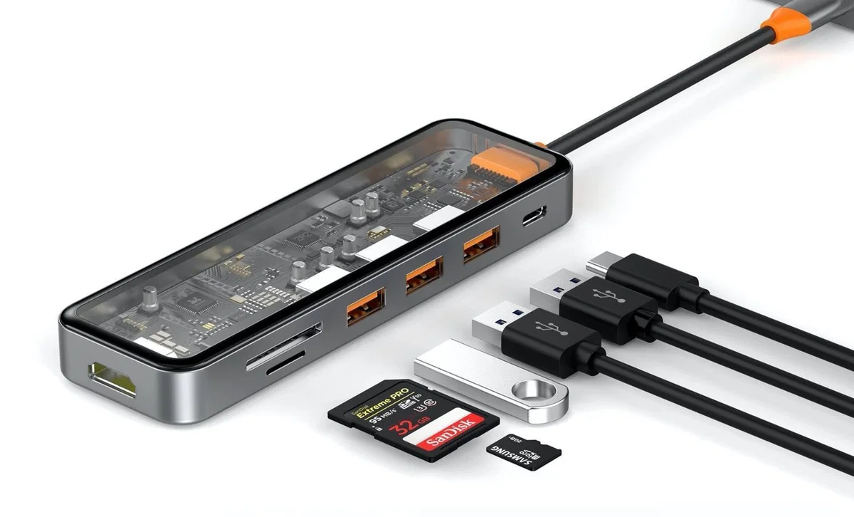 Адаптер HUB WIWU Cyber 7in1