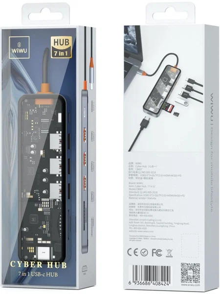 Адаптер HUB WIWU Cyber 7in1