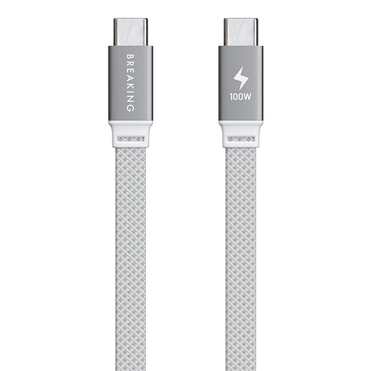 Кабель Breaking Neo Magnetic USB-C - UCB-C 100W, 1m, серебристый
