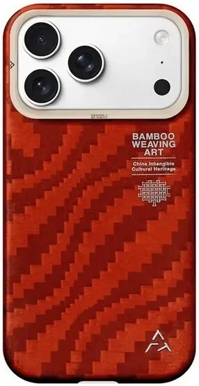 Чехол Airity Bamboo Shadow Orient с MagSafe для iPhone 17 Pro / 18 Pro, Claret Red