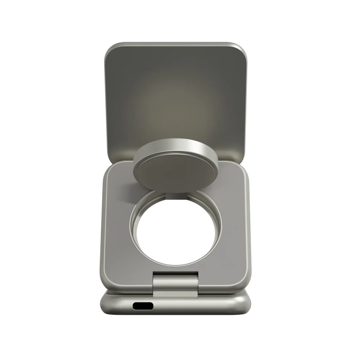 Беспроводная зарядная станция Magssory Fold Pro 3 в 1 MagSafe 15W (Titanium)