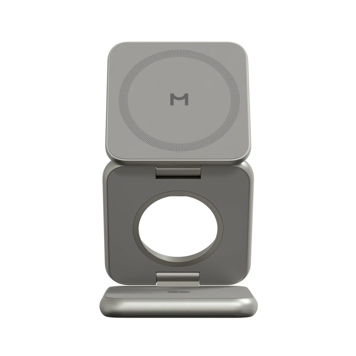 Беспроводная зарядная станция Magssory Fold Pro 3 в 1 MagSafe 15W (Titanium)