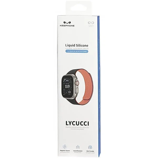 Ремешок силиконовый для AW Keephone Dual Color Lycucci 42/49 Black / Orange