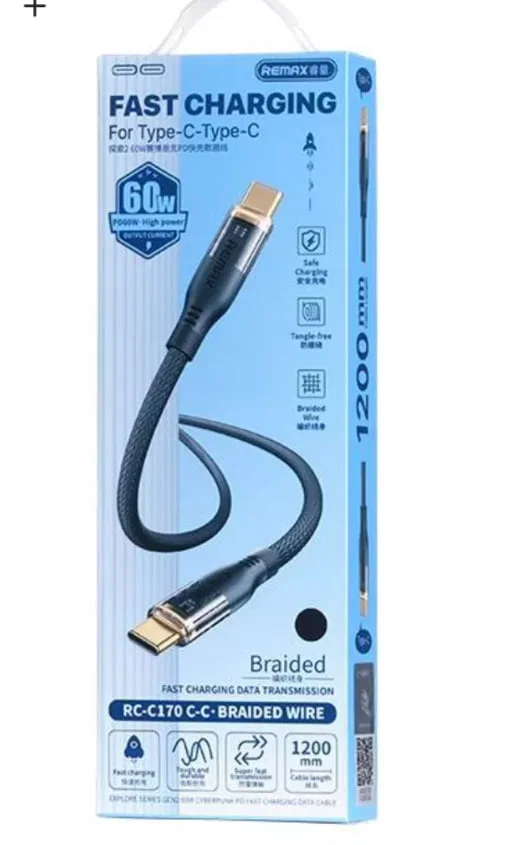 Кабель Remax USB-C - USB-C  RC-C170 60W