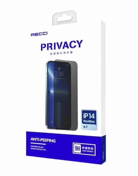 Защитное стекло Recci Anti Blue Ray 14 Pro Max