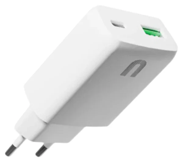 Адаптер Uzay USB-A + USB-C 30W (White)