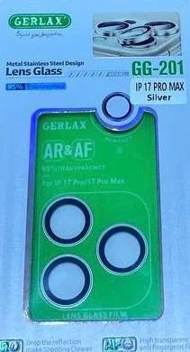 Защитное стекло на камеру Gerlax GG-201 17 Pro / 17 Pro Max, серебро