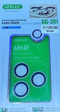Защитное стекло на камеру Gerlax GG-201 17 Pro / 17 Pro Max, серебро