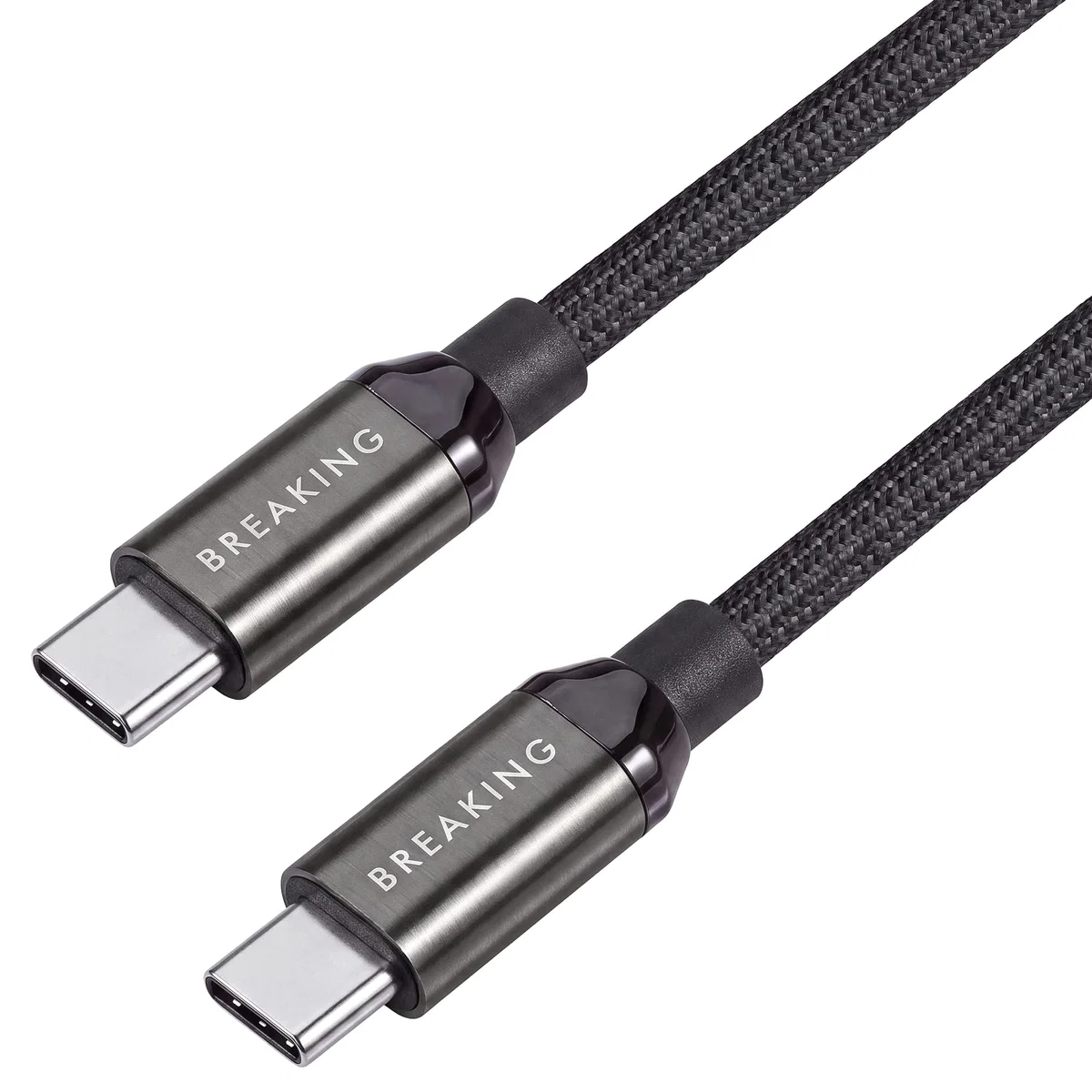 Кабель Breaking Graphite K40 USB-C - UCB-C 60W, 1m, черный